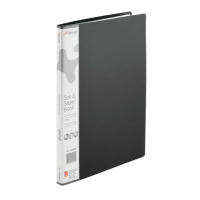 Rexel See & Store Display Book 20 Pockets - Black