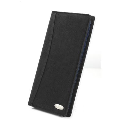 Rexel Soft Touch Business Card Book Suede - Black