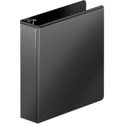 Polypropylene Ring Binder - Silver Coated - Black