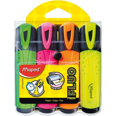 Maped Highlighter Fluo'Peps Assorted Colour Blisters x5