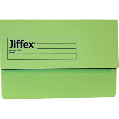 Rexel Eastlight Jiffex Document Wallet Foolscap - Green