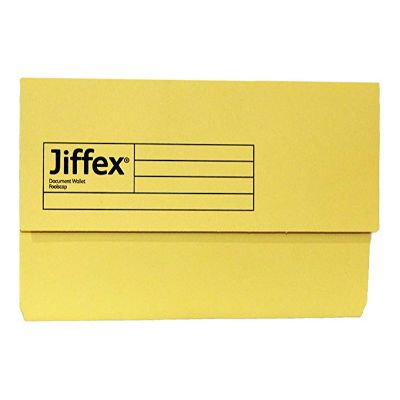 Rexel Eastlight Jiffex Document Wallet Foolscap - Yellow