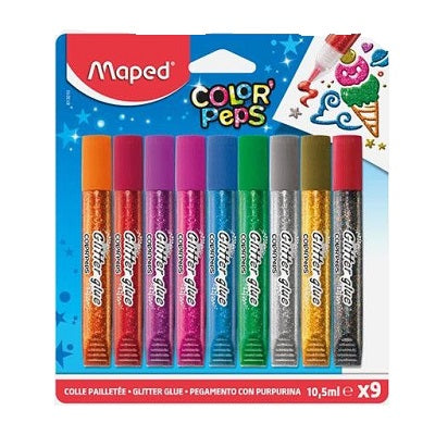 Maped Glitter Glue 10.5 ml x9