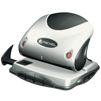 Rexel P215 Premium 2 Hole 15 Sheet Punch - Silver/Black