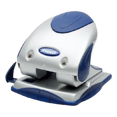 Rexel P240 Premium 2 Hole 40 Sheet Punch - Silver/Blue