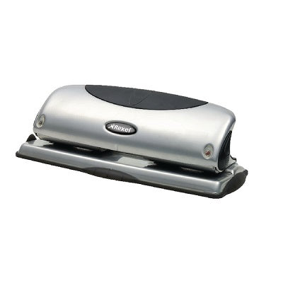 Rexel P425 Premium 4 Hole 25 Sheet Punch - Silver/Black