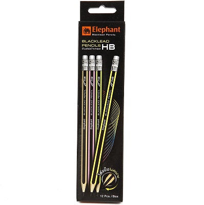 Elephant Black Lead HB Pencil x12