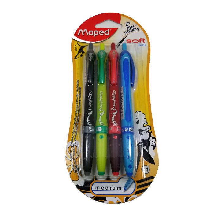 Maped Ball Pens Medium x4