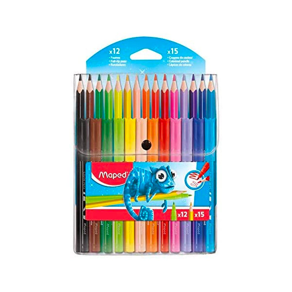 Maped Felt Pens Ocean x12 + Pencils x15