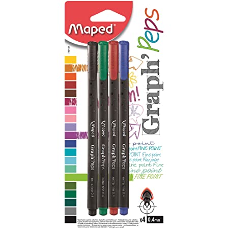 Maped Fine Point Graph Peps Felt Tip Pen x4