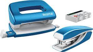 Leitz Mini Stapler + Punch - Blue