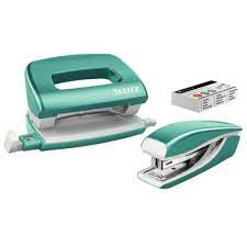 Leitz Mini Stapler + Punch - Ice Blue