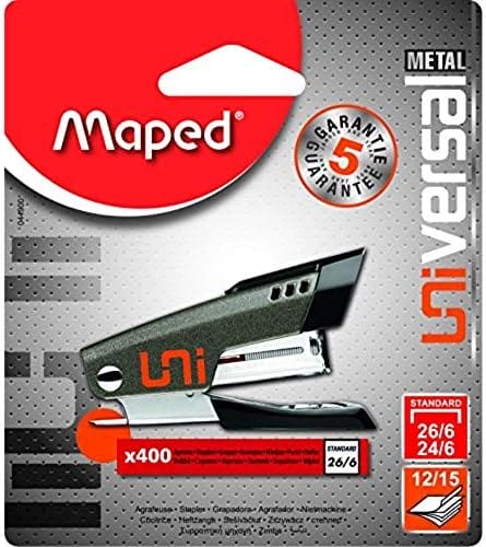 Maped Stapler Universal Metal Half 24-26/6 + 400 Staples