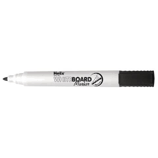 Helix Drywipe Whiteboard Marker Pen Bullet Tip - Black