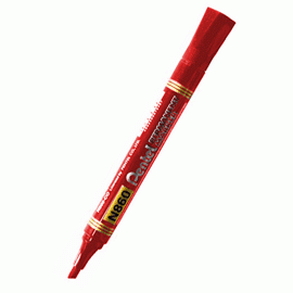 Pentel Permanent Marker Chisel - Red