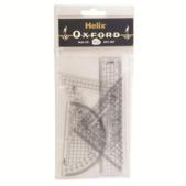 Helix Oxford 8 Inch/20 cm Geometry Plastic Set Q88012 - x4