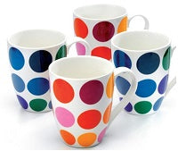 Symphony Big Dots Mugs x4