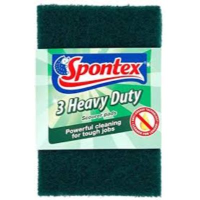 Super Spongex Abrasive Heavy Duty Scouring Pads No.100 x3