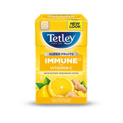 Tetley Immune Super Fruits Tea With Lemon & Ginger 40 g x20