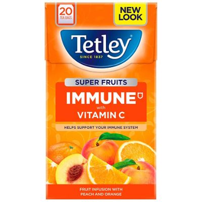 Tetley Immune Super Fruits Tea With Peach & Orange 40 g x20