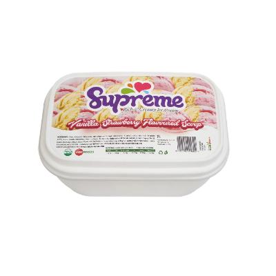 Supreme Ice Cream Vanilla Strawberry Scoop 2 L