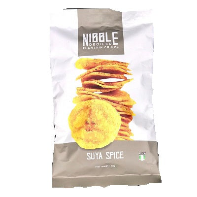 Nibble Deoiled Plantain Crisps Suya Spice 80 g