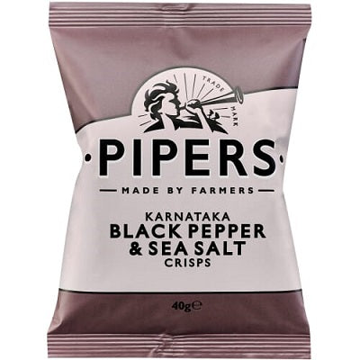 Pipers Potato Crisps Karnataka Black Pepper Sea Salt 40 g