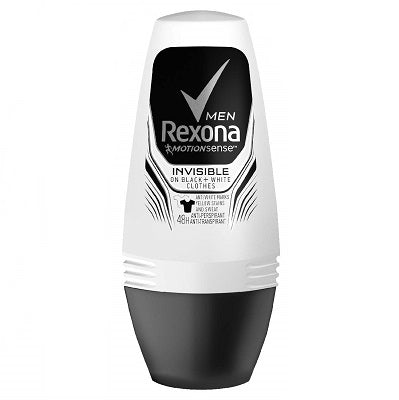 Rexona Anti Perspirant Deodorant Roll On Invisible Black+White Anti White Marks 40 ml