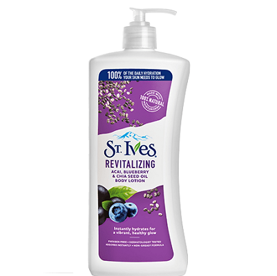 St. Ives Revitalizing Body Lotion Acai Blueberry & Chia Seed Oil 621 ml