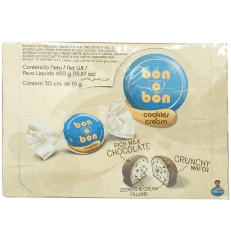 Arcor Bon O Bon Cookies & Cream 450 g x30