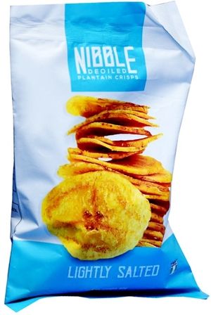 Nibble Deoiled Plantain Crisps Lightly Salted 80 g