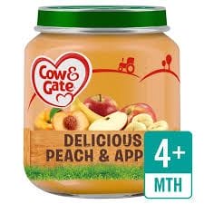 Cow & Gate Delicious Peach & Apple 4-6 Months+ 125 g