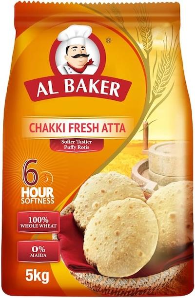 Al Baker Whole Wheat Flour Chakki Fresh Atta 5 kg