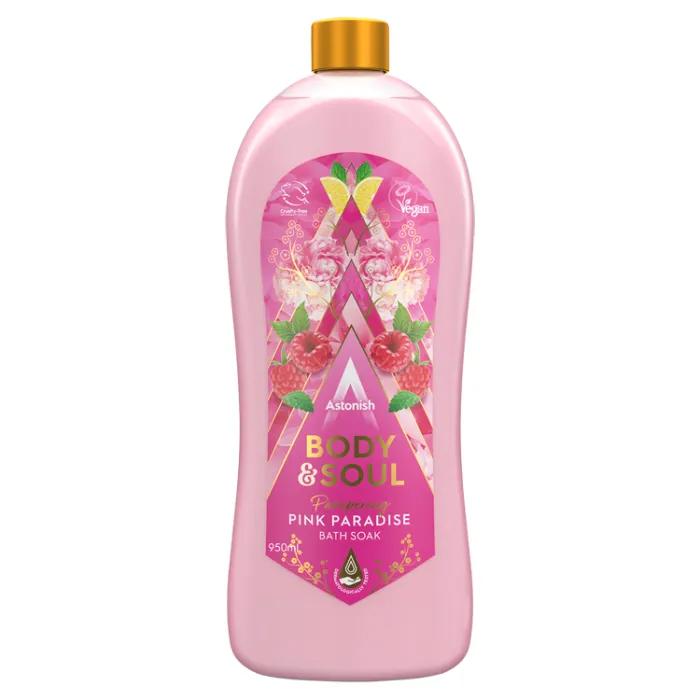 Astonish Bath Soak Body & Soul Pampering Pink Paradise 950 ml