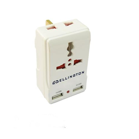 Ellington Universal Adaptor With 2 USB- HK-Mnoor