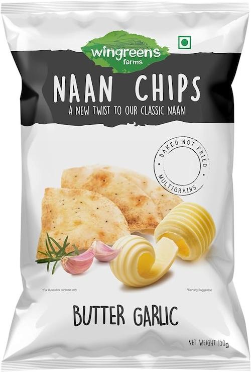 Wingreens Farms Naan Chips Butter Garlic 150 g