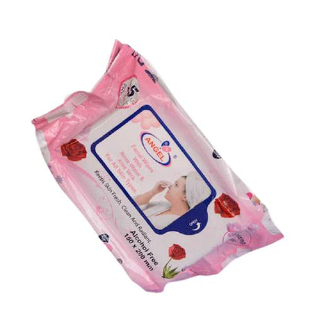 Little Angel Facial Wipes With Rose Water & Aloe Vera x35