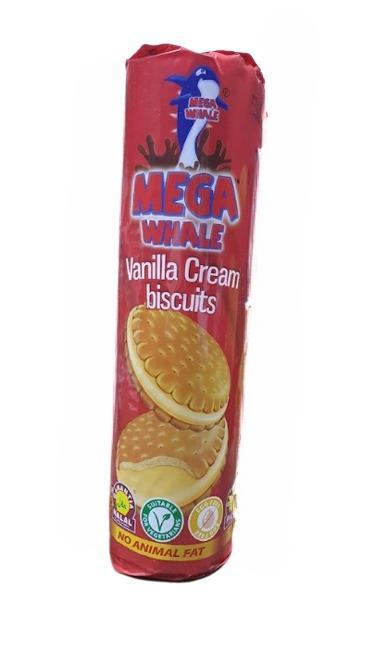 Mega Whale Cream Vanilla Biscuits 500 g