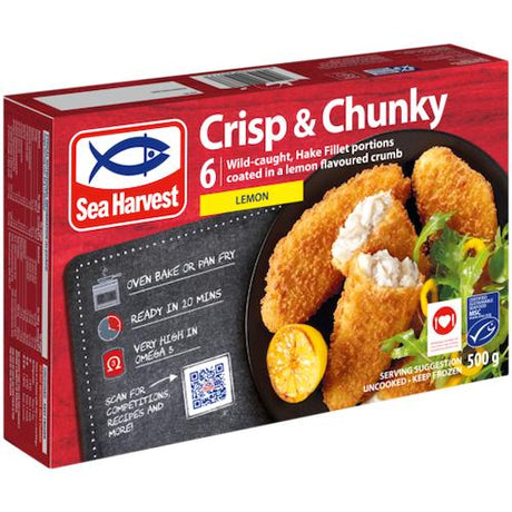 Sea Harvest Crisp & Chunky Hake Fillet Lemon 500 g