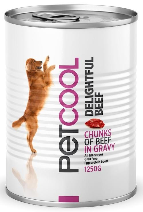 Petcool Delightful Beef Chunks In Gravy Dog Food 1250 g