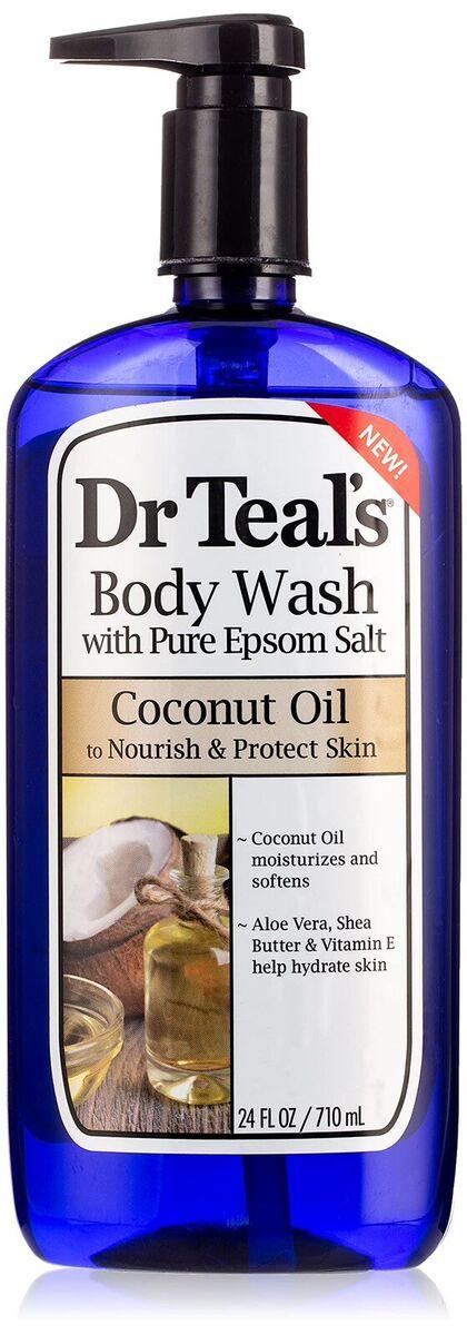 Dr Teal's Body Wash Coconut Oil Pure Nourish & Protect Epsom Salt 710 ml