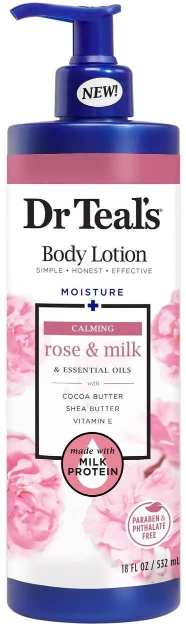 Dr Teal's Body Lotion Moisture Calming Rose & Milk 532 ml