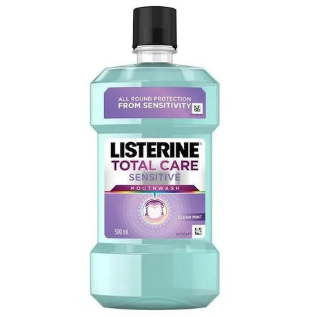 Listerine Mouthwash Total Care Sensitive Clean Mint 500 ml