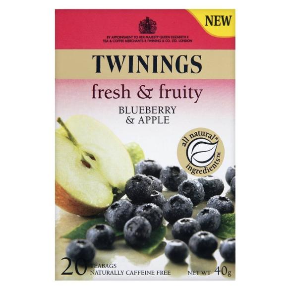 Twinings Fresh & Fruity Blueberry & Apple 40 g x20 x4