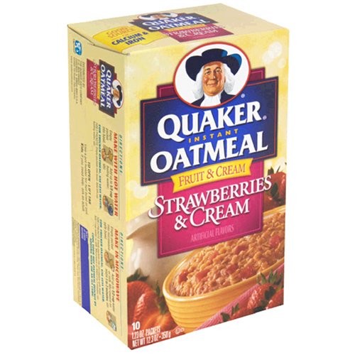 Quaker Instant Oatmeal Strawberries & Cream 350 g 10 Sachets