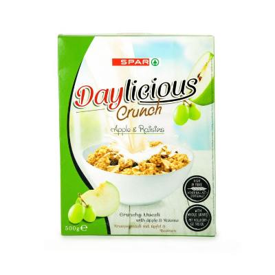 Spar Crunchy Muesli Mixed Cereal Apple & Raisin 500 g