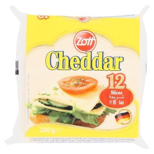 Zott Cheddar Sliced Cheese 200 g 10 Slices