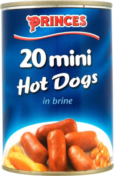 Princes Mini Hot Dogs In Brine 400 g x20