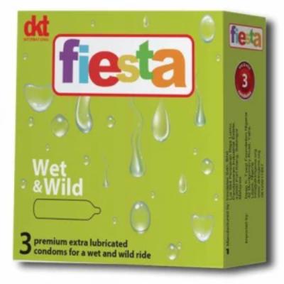 Fiesta Wet & Wild Premium Condoms x3