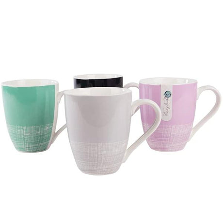 Symphony Crosshatch Mugs 4 Pieces SY7213